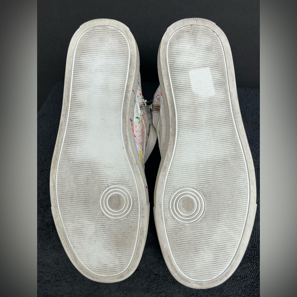 Zadig & Voltaire High Flash Keith Leather Hi White Graffiti Sneakers Women’s 38 - Picture 11 of 11